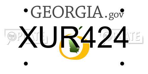 XUR424 Georgia License Plate