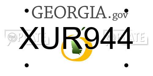 XUR944 Georgia License Plate