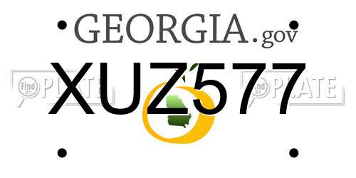 XUZ577 Georgia License Plate