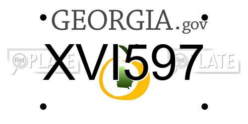 XVI597 Georgia License Plate