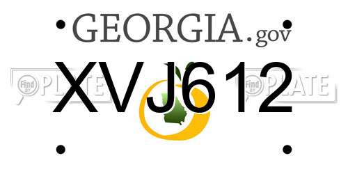 XVJ612 Georgia License Plate