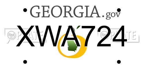 XWA724 Georgia License Plate