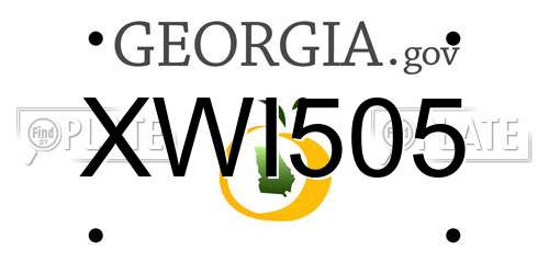XWI505 Georgia License Plate