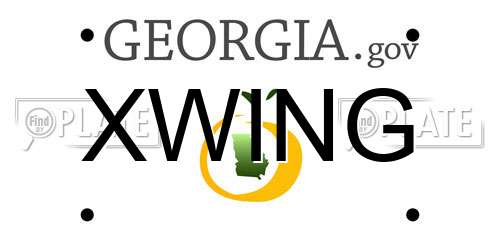 XWING Georgia License Plate