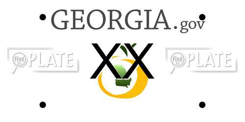 XX Georgia License Plate