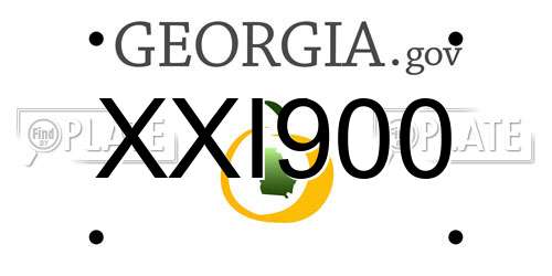 XXI900 Georgia License Plate