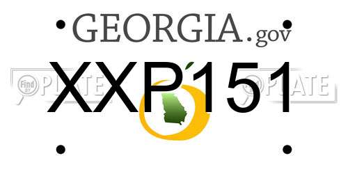 XXP151 Georgia License Plate