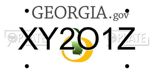 XY2O1Z Georgia License Plate