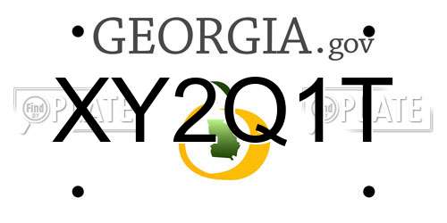 XY2Q1T Georgia License Plate