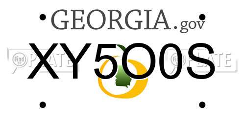 XY5O0S Georgia License Plate