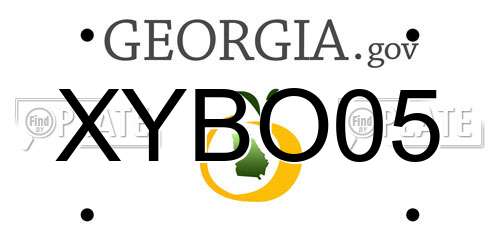 XYBO05 Georgia License Plate