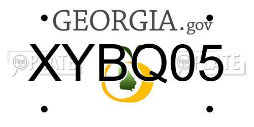 XYBQ05 Georgia License Plate