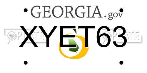 XYET63 Georgia License Plate