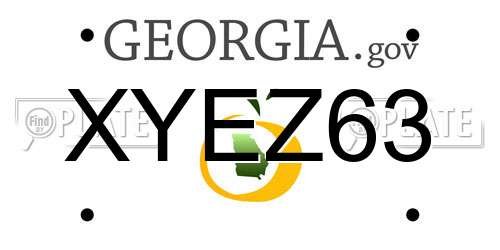 XYEZ63 Georgia License Plate