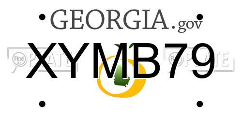 XYMB79 Georgia License Plate