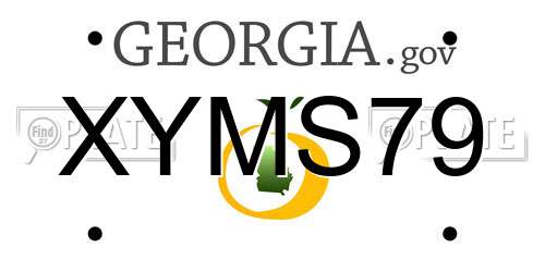 XYMS79 Georgia License Plate