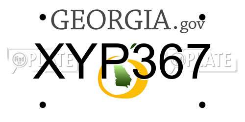 XYP367 Georgia License Plate