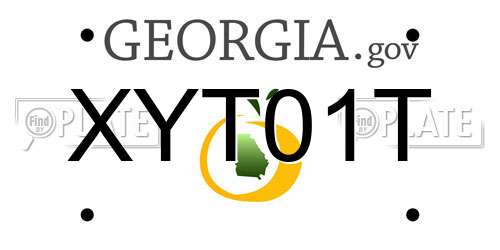 XYT01T Georgia License Plate