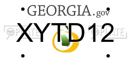 XYTD12 Georgia License Plate