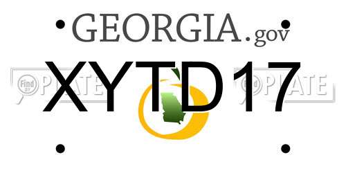XYTD17 Georgia License Plate