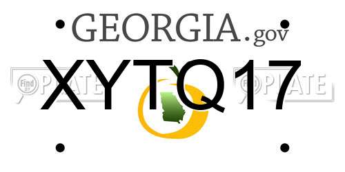 XYTQ17 Georgia License Plate