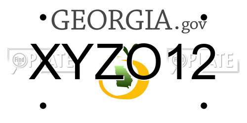 XYZO12 Georgia License Plate
