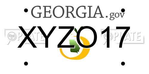 XYZO17 Georgia License Plate