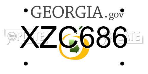 XZC686 Georgia License Plate
