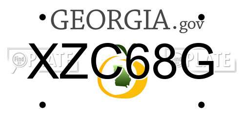 XZC68G Georgia License Plate