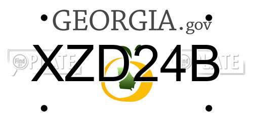 XZD24B Georgia License Plate