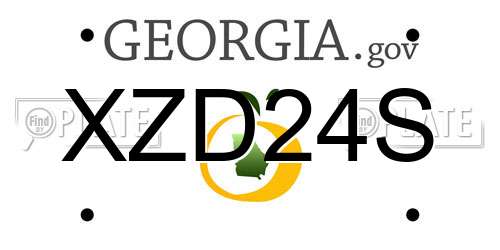 XZD24S Georgia License Plate