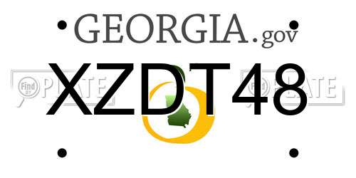 XZDT48 Georgia License Plate