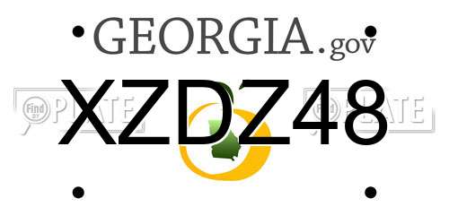 XZDZ48 Georgia License Plate