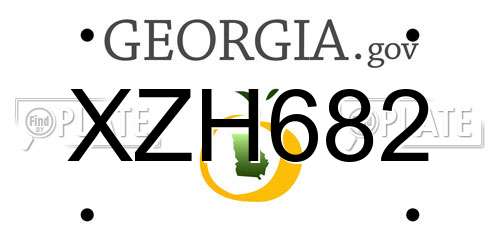 XZH682 Georgia License Plate