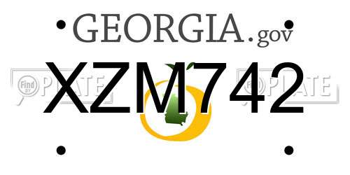 XZM742 Georgia License Plate