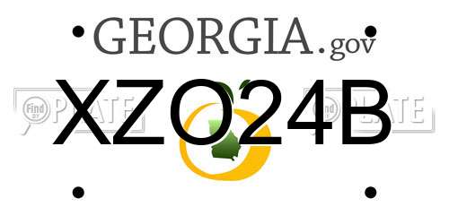 XZO24B Georgia License Plate