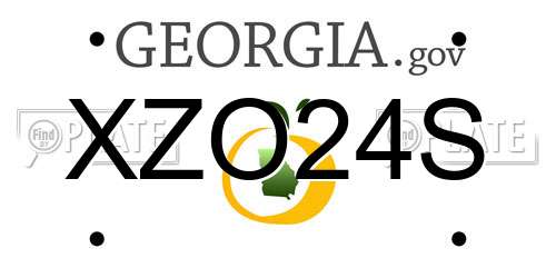 XZO24S Georgia License Plate