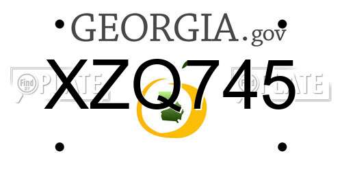 XZQ745 Georgia License Plate