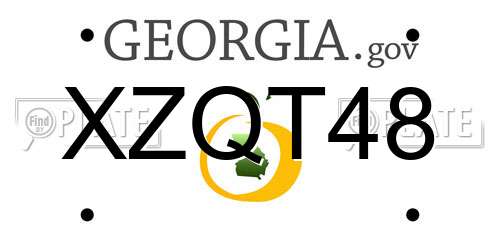 XZQT48 Georgia License Plate