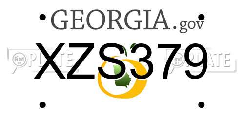 XZS379 Georgia License Plate