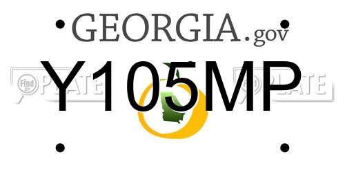 Y105MP Georgia License Plate