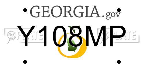 Y108MP Georgia License Plate