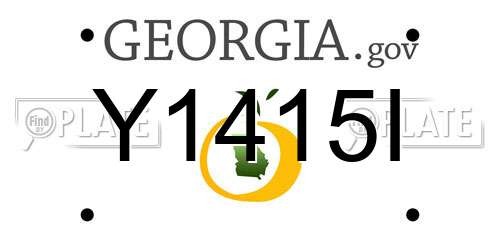 Y1415I Georgia License Plate