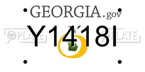 Y1418I Georgia License Plate