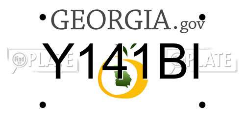 Y141BI Georgia License Plate