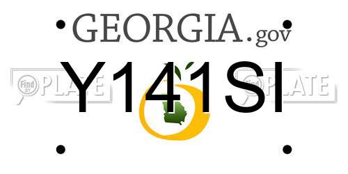 Y141SI Georgia License Plate