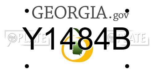 Y1484B Georgia License Plate