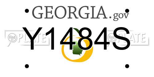 Y1484S Georgia License Plate