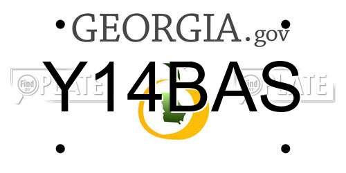 Y14BAS Georgia License Plate