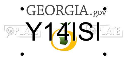 Y14ISI Georgia License Plate